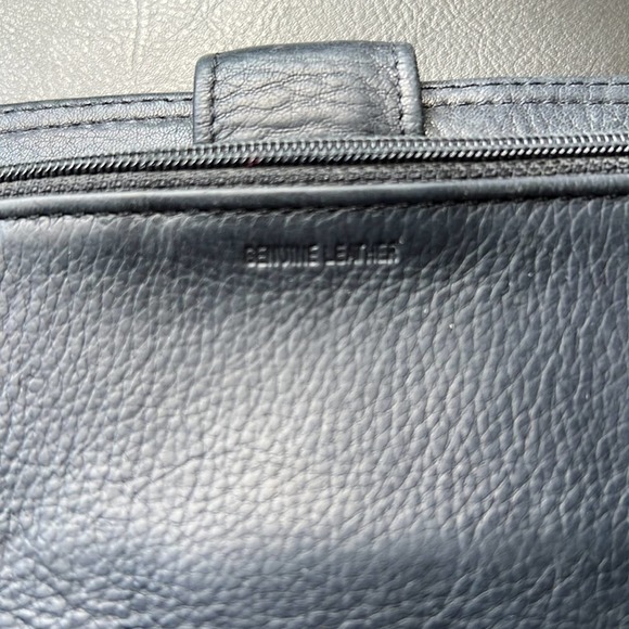 Fossil | Black Leather Checkbook Holder Wallet Change Purse - Picture 9 of 9